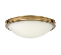 Netlighting Collier 3 Light Medium Ceiling Flush Light Brass E27 in Yellow Netlighting Yellow