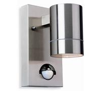 Netlighting Colt 1 Light Single Outdoor Wall Light Light PIR Stainless Steel IP44 GU10 in Grey Netlighting Grey