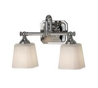 Netlighting Concord 2 Light Bathroom Over Mirror Light Polished Chrome IP44 G9 in Grey Netlighting Grey