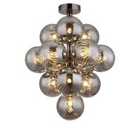 Luminosa Lighting Luminosa Conor Globe Ceiling Light Gunmetal Balls Smoke Glass Shade 13X G9