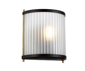 Netlighting Corona Flush 1 Light Wall Light Museum Bronze Frosted Glass in Brown Netlighting Brown