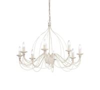 Netlighting Corte 8 Light Chandelier Antique White Finish E14 Netlighting White