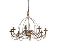 Netlighting Corte 8 Light Chandelier Rust Brown Finish E14 Netlighting Brown