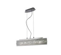 Netlighting Cosmic Ceiling Pendant Bar 5 Light Polished Chrome Glass Crystal in Grey Netlighting Grey