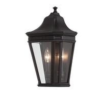 Elstead Cotswold Lane 2 Light Outdoor Wall Half Lantern Light Black Ip44, E14