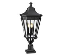 Netlighting Cotswold Lane 3 Light Large Outdoor Pedestal Light Black IP44 E14 Netlighting Black