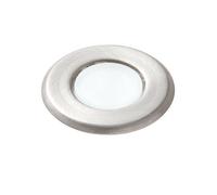 Netlighting Cove Integrated LED 1 Light Outdoor Coastal Recessed Light Marine Grade Brushed Stainless Steel Frosted IP67 in Grey Netlighting Grey