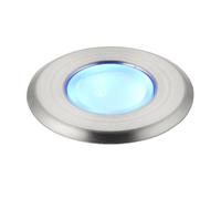 Netlighting Cove Outdoor Coastal Recessed Ground Light Blue IP67 0.8W Marine Grade Brushed Stainless Steel & Frosted in Grey Netlighting Grey