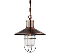 Netlighting Crescent 1 Light Wire Ceiling Pendant Antique Copper E27 in Brown Netlighting Brown