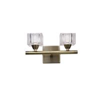 Netlighting Cuadrax Wall Switched 2 Light G9 Antique Brass in Bronze Netlighting Bronze