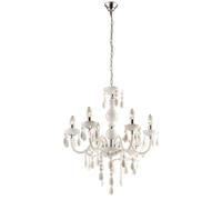 Netlighting Cuimbra I White Chandelier Chrome Candle 6x E14 Netlighting White