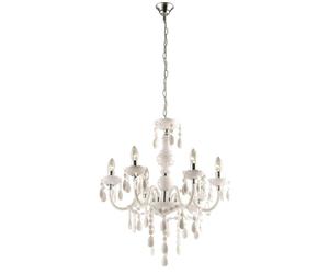Netlighting Cuimbra I White Chandelier Chrome Candle 6x E14 Netlighting White