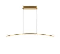 Netlighting Curve Modern Bar Pendant Ceiling Light Brass 1150lm White Shade in Gold Netlighting Gold