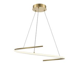 Netlighting Curve Modern Pendant Ceiling Light Brass 2100lm White Shade in Gold Netlighting Gold