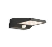 Netlighting Cyrus LED Solar Wall Light with PIR Graphite IP54 in Grey Netlighting Grey