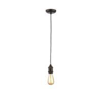 Netlighting Dale Slim Pendant Ceiling Light Bronze Black IP44 in Brown Netlighting Brown