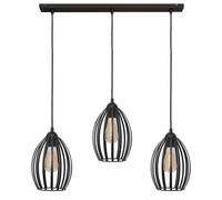 Netlighting Dali Straight Bar Pendant Ceiling Light Black 70cm Netlighting Black