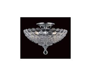 Netlighting Dallas Chrome Bowl Semi Flush Ceiling Light in Grey Netlighting Grey