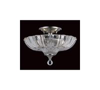 Netlighting Dallas Satin Nickel Bowl Semi Flush Ceiling Light in Grey Netlighting Grey