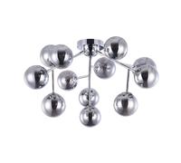 Netlighting Dallas Semi Flush Ceiling Lamp Chrome 12 Light G9 in Grey Netlighting Grey
