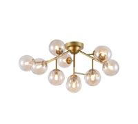 Netlighting Dallas Semi Flush Ceiling Lamp Gold 12 Light G9 Netlighting Gold