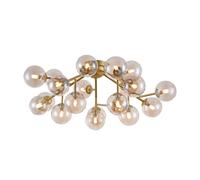 Netlighting Dallas Semi Flush Ceiling Lamp Gold 20 Light G9 Netlighting Gold