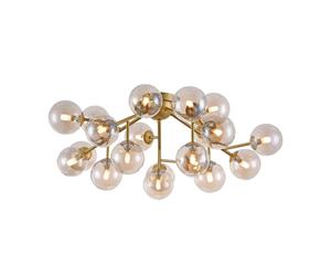 Netlighting Dallas Semi Flush Ceiling Lamp Gold 20 Light G9 Netlighting Gold