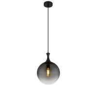 Netlighting Dalton Globe Pendant Matt Black Balls Smoke Glass Shade 1x E27 Netlighting Black