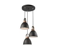 Netlighting Danielle Steel Cluster Pendant Ceiling Light Graphite 3x E27 in Dark Grey Netlighting Dark Grey