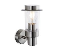 Netlighting Darwin Outdoor Modern Wall Light Stainless Steel IP44 E27 in Grey Netlighting Grey