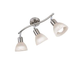 Netlighting Daytona Ceiling Spotlight Bar Nickel Matt ed Glass Shade 3x E14 3000K in Grey Netlighting Grey