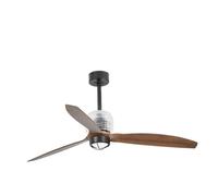Netlighting Deco Fan 128cm Black Wood Ceiling Fan with DC Motor 3000K Light Netlighting Black