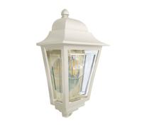 Elstead Deco Lane outdoor wall lamp, cream, lantern, aluminium, IP44