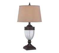 Netlighting Dennison 1 Light Table Lamp Palladian Bronze E27 in Brown Netlighting Brown