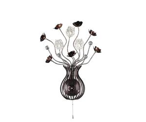 Netlighting (DH) Bonita Wall Lamp 3 Light G4 BrownCrystal NOT LEDCFL Compatible in Brown Netlighting Brown