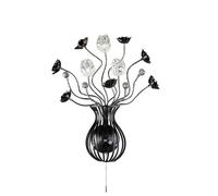 Netlighting (DH) Bonita Wall Lamp Aluminium Black 3 Light G4 Crystal Netlighting Black