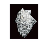 Netlighting Diamond Crystal Single Wall Light Chrome Frame in Grey Netlighting Grey