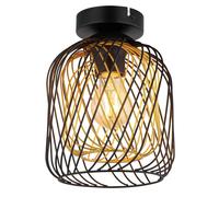 Netlighting Dichti Semi Flush Ceiling Light Matt Black 1x E27 Netlighting Black