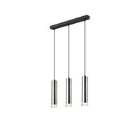 Netlighting Diego Bar Pendant Ceiling Light Chrome 3x E27 in Silver Netlighting Silver