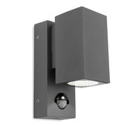 Netlighting Dino LED 1 Light Single Outdoor Wall Light Light PIR Graphite IP44 in Black Netlighting Black