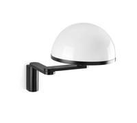 Netlighting Dome Adjustable Wall Lamp Satin Black Gloss White Shade E27 Netlighting Black