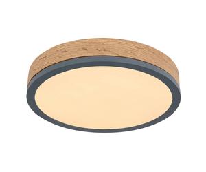 Netlighting Doro 30cm Flush Ceiling Light Graphite LED 3000K in Grey Netlighting Grey
