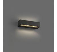 Netlighting Doro13 Integrated LED Up Down Lighter Outdoor Wall Light Grey 3000K IP65 Netlighting Grey