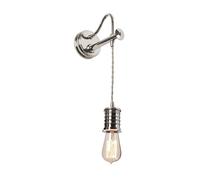 Netlighting Douille 1 Light Indoor Wall Light Polished Nickel E27 in Grey Netlighting Grey