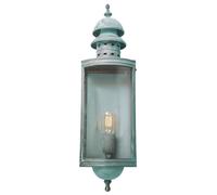 Netlighting Downing Street 1 Light Outdoor Wall Lantern Light Verdigris IP44 E27 in Green Netlighting Green