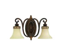 Netlighting Drawing Room 2 Light Indoor Wall Light Walnut E27 in Brown Netlighting Brown