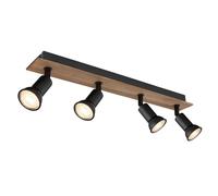 Netlighting Drew Ceiling Spotlight Bar Dark Brown 4x GU10 Netlighting Brown