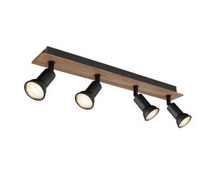 Netlighting Drew Ceiling Spotlight Bar Dark Brown 4x GU10 Netlighting Brown
