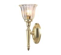 Netlighting Dryden 1 Light Bathroom Wall Light Polished Brass IP44 G9 in Yellow Netlighting Yellow