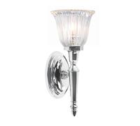 Netlighting Dryden 1 Light Bathroom Wall Light Polished Chrome IP44 G9 in Grey Netlighting Grey